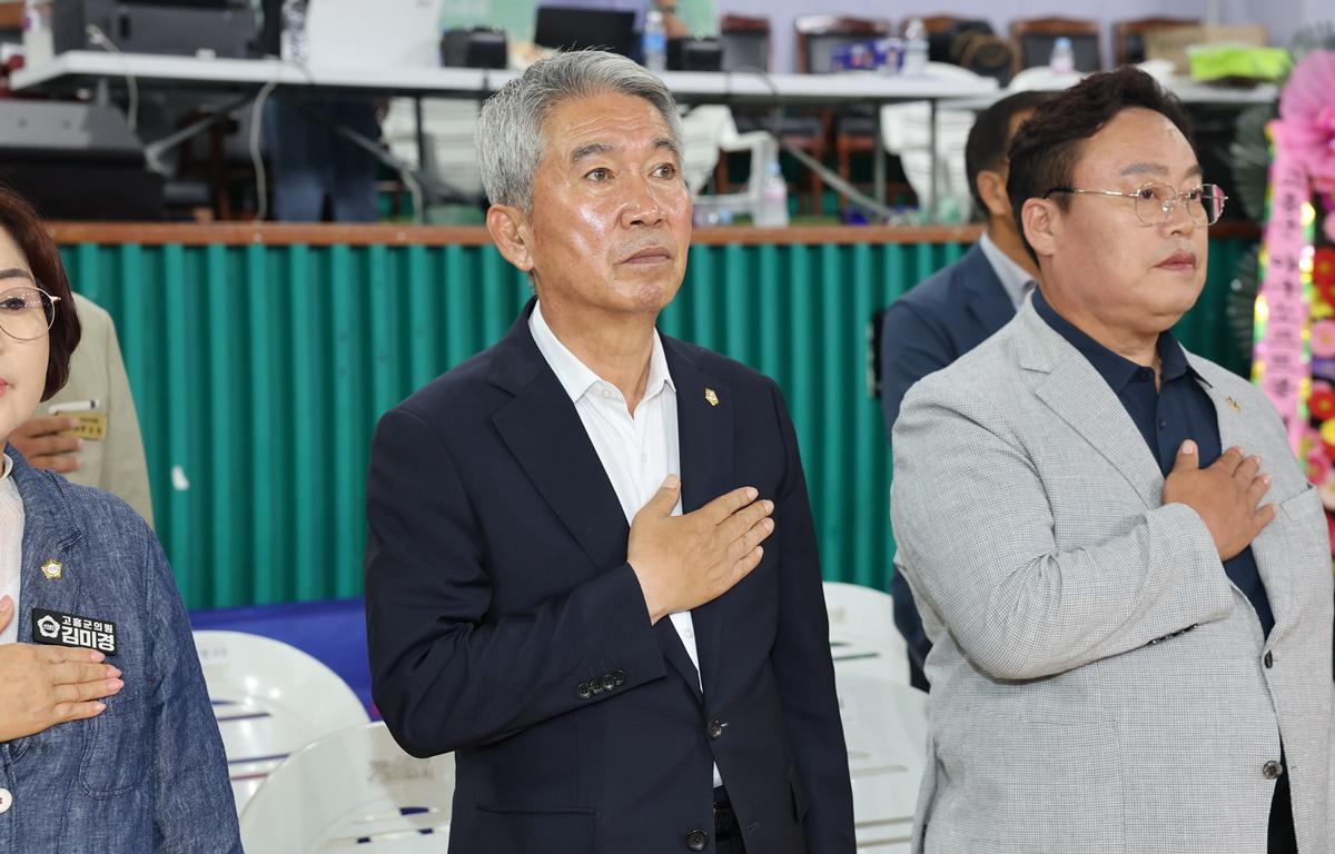 2025년도 제14회 고흥우주항공배 전국오픈 동호인 탁구대회 개회식 첨부이미지 : 2025.6.28 2025년도 제14회 고흥우주항공배 전국오픈 동호인 탁구대회 개회식 (2).JPG