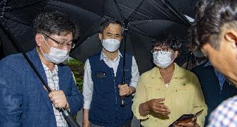 호우피해 현장 방문 고흥지구간척지 (도덕) /포두면 송산