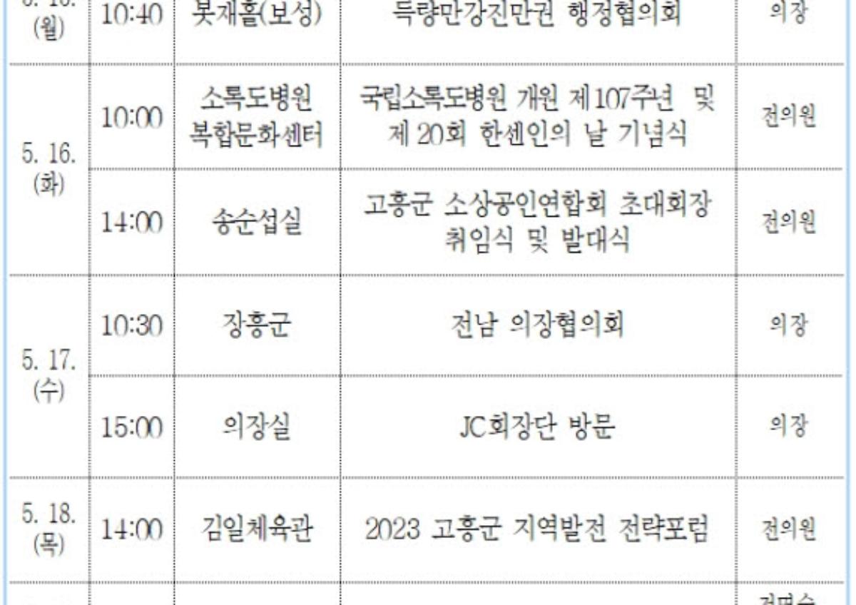 2023. 5. 15.(월) ~ 5. 21.(일) 첨부이미지 : 사본 -★의원 전체 주요 일정-2023.5.15.(월)~5.21(일)001.jpg