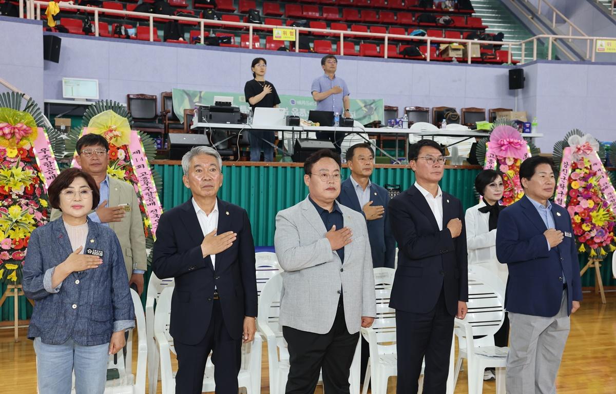 2025년도 제14회 고흥우주항공배 전국오픈 동호인 탁구대회 개회식 첨부이미지 : 2025.6.28 2025년도 제14회 고흥우주항공배 전국오픈 동호인 탁구대회 개회식 (1).JPG