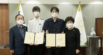 전라남도 의회의장 협의회 장학금전달 